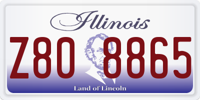 IL license plate Z808865