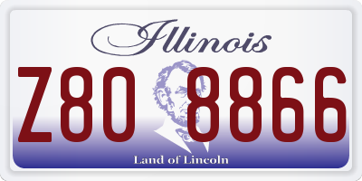 IL license plate Z808866