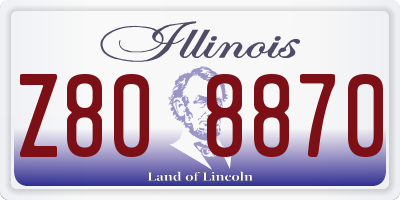 IL license plate Z808870