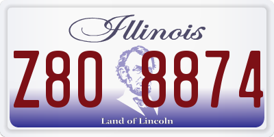 IL license plate Z808874