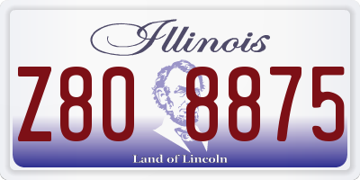 IL license plate Z808875