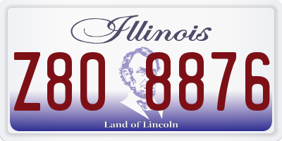 IL license plate Z808876