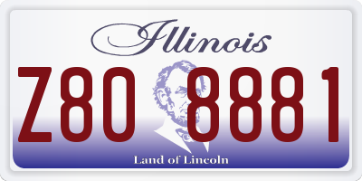 IL license plate Z808881
