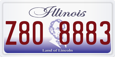 IL license plate Z808883