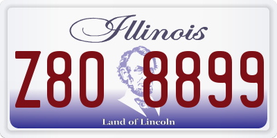 IL license plate Z808899
