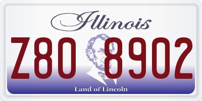 IL license plate Z808902