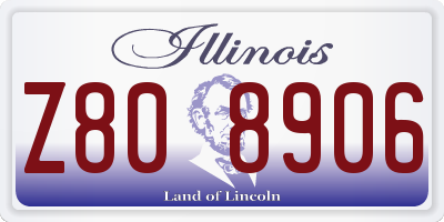 IL license plate Z808906