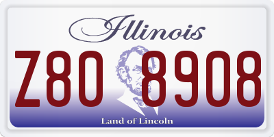 IL license plate Z808908