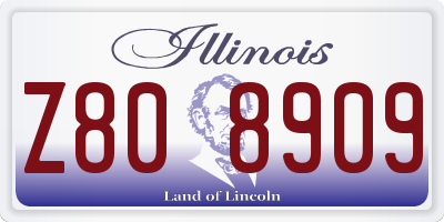 IL license plate Z808909