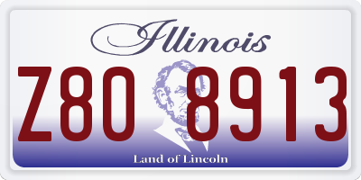 IL license plate Z808913