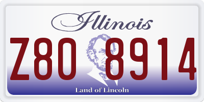 IL license plate Z808914