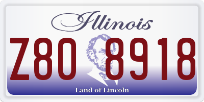 IL license plate Z808918