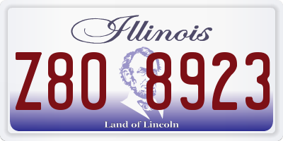 IL license plate Z808923