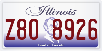 IL license plate Z808926