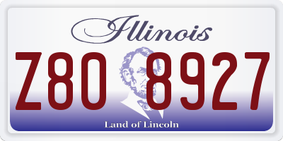 IL license plate Z808927