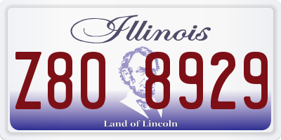 IL license plate Z808929