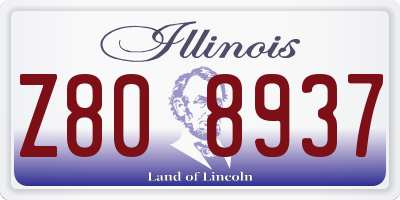 IL license plate Z808937