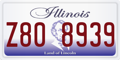 IL license plate Z808939