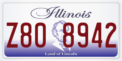 IL license plate Z808942