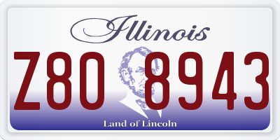 IL license plate Z808943