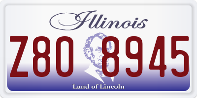 IL license plate Z808945