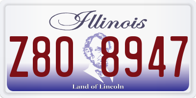 IL license plate Z808947