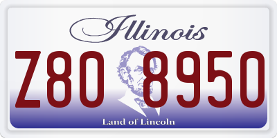 IL license plate Z808950