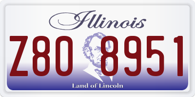 IL license plate Z808951