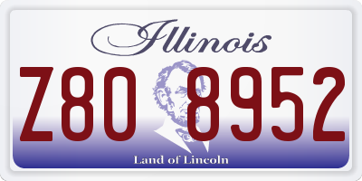 IL license plate Z808952