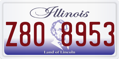 IL license plate Z808953