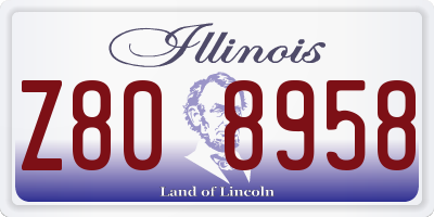 IL license plate Z808958