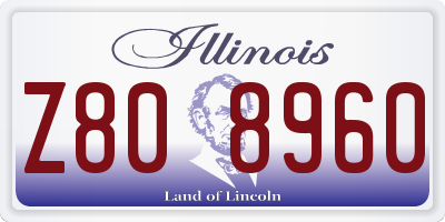IL license plate Z808960