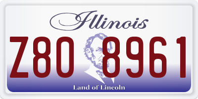 IL license plate Z808961