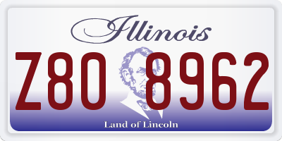 IL license plate Z808962