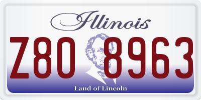 IL license plate Z808963