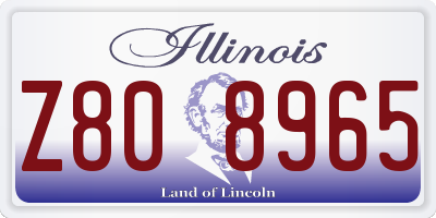 IL license plate Z808965