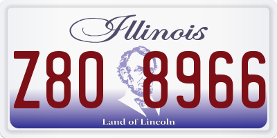 IL license plate Z808966