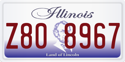 IL license plate Z808967