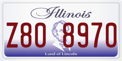 IL license plate Z808970