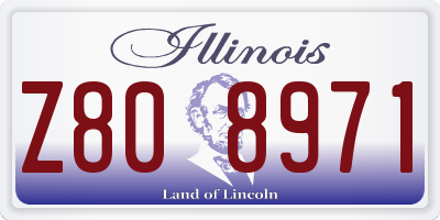 IL license plate Z808971