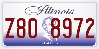 IL license plate Z808972
