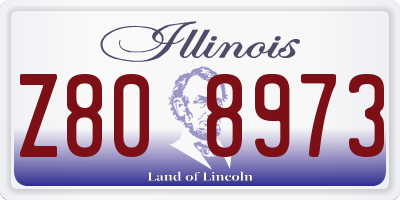 IL license plate Z808973