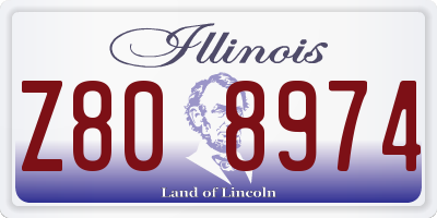 IL license plate Z808974