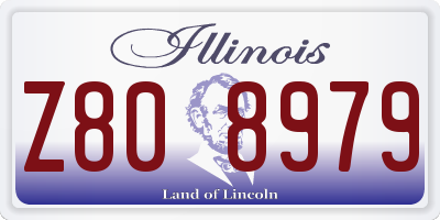IL license plate Z808979
