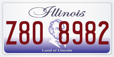 IL license plate Z808982