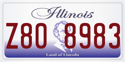 IL license plate Z808983