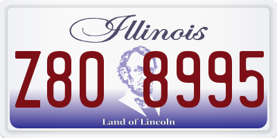 IL license plate Z808995
