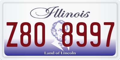 IL license plate Z808997