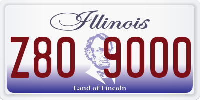 IL license plate Z809000