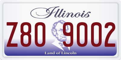 IL license plate Z809002